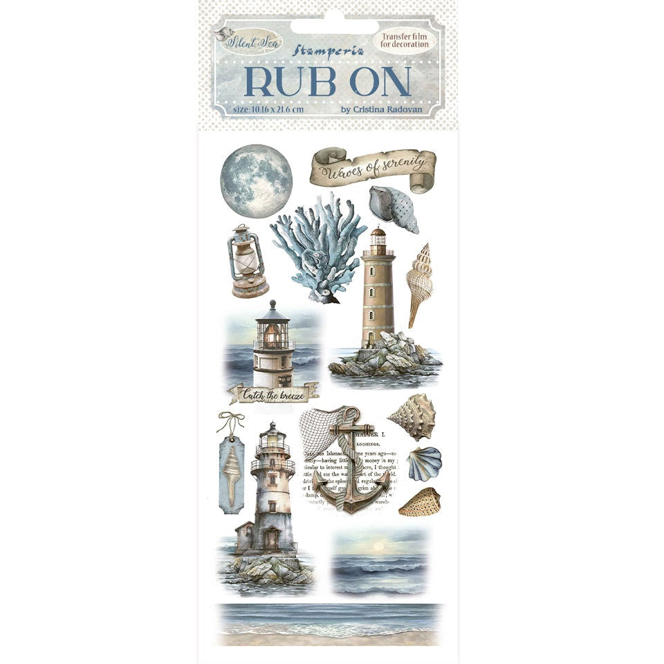 Stamperia Silent Sea Rub On - Lighthouse